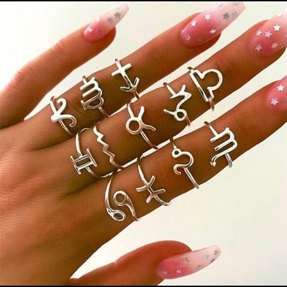 Zodiac MIDI Rings Set (12) - Picture 1 of 5